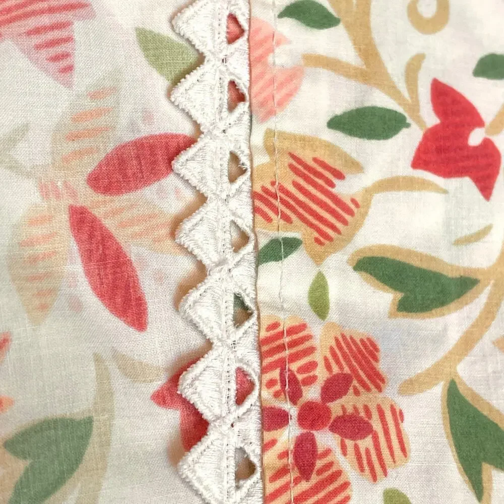 Vintage Floral Twin Sheet Set‎ 70s 80s Shabby Chic Cottage Romantic Traditional